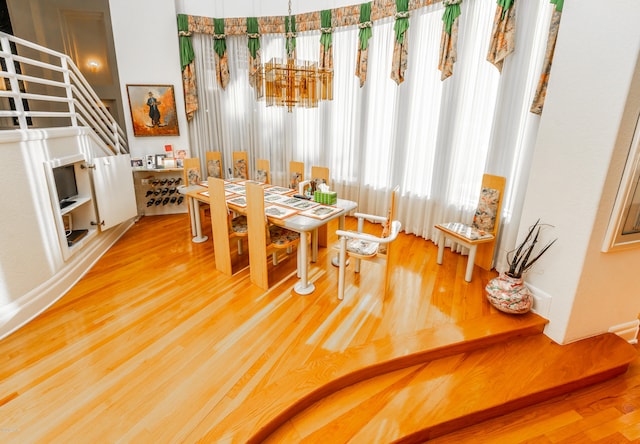 dining room featuring hardwood / wood-style flooring