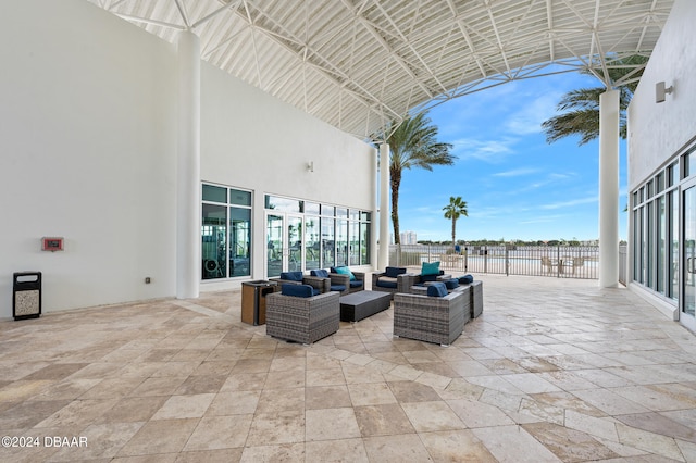 view of patio with an outdoor hangout area