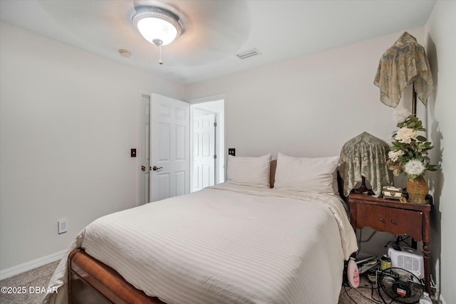 view of carpeted bedroom