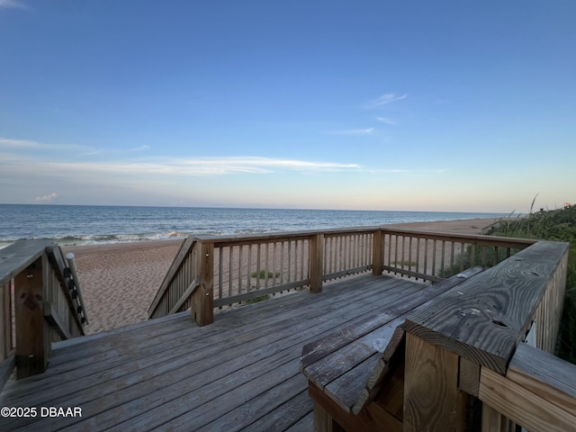 40 Silk Oaks Dr, Ormond Beach, FL 32176 - deck featuring view of water and beach