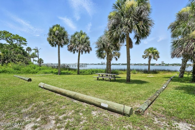 1146 Riverside Dr, Holly Hill, FL 32117 - view of community with a water view and a yard
