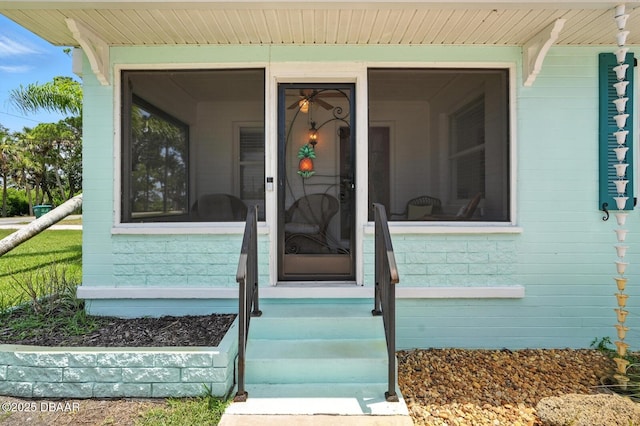 1146 Riverside Dr, Holly Hill, FL 32117 - property entrance featuring concrete block siding