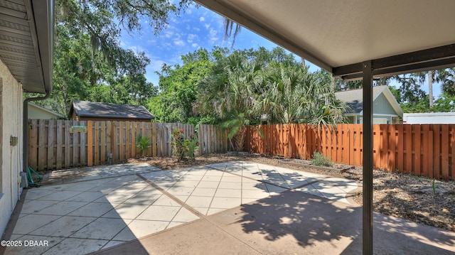 view of patio / terrace with a fenced backyard