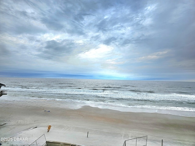 water view with a view of the beach