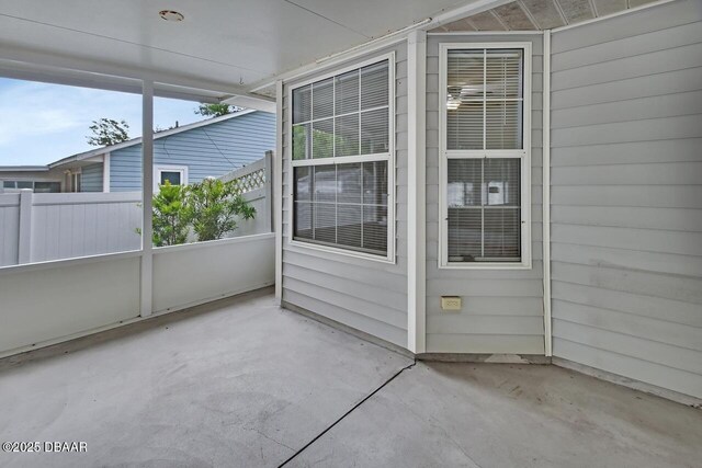 exterior space featuring fence