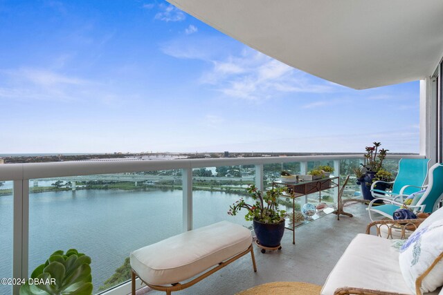 231 Riverside Dr Unit 1803-1, Daytona Beach, FL 32117 - balcony featuring a water view