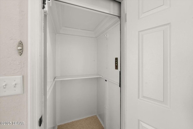 interior space featuring elevator