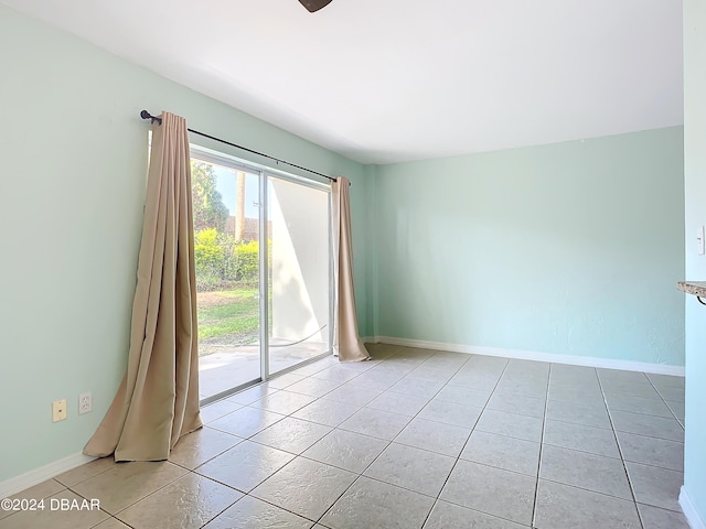 view of tiled spare room