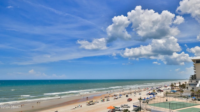 water view with a view of the beach