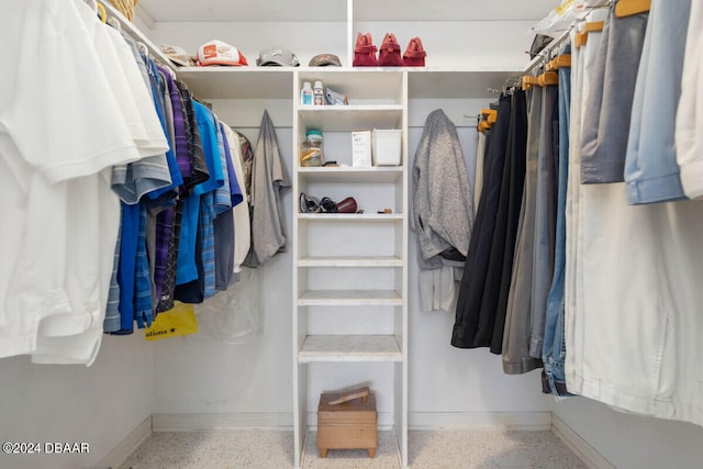 view of walk in closet