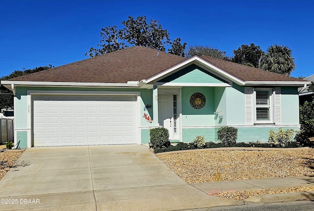 view of front of home featuring a garage