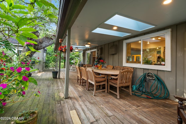120 Beach St, Ponce Inlet, FL 32127 - wooden terrace featuring outdoor dining space