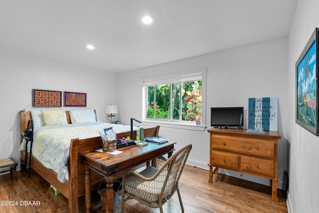 120 Beach St, Ponce Inlet, FL 32127 - bedroom featuring wood finished floors and recessed lighting