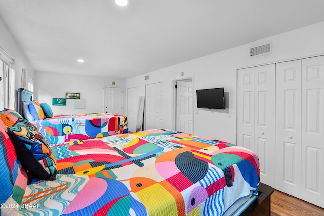 120 Beach St, Ponce Inlet, FL 32127 - bedroom featuring wood finished floors and recessed lighting