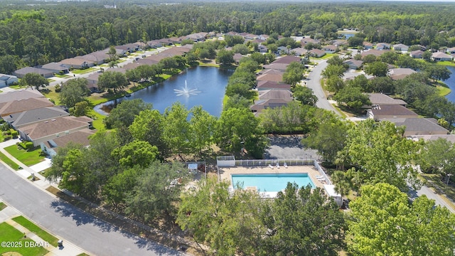 133 Brasswood Ct, Daytona Beach, FL 32117 - aerial view with a water view, a wooded view, and a residential view