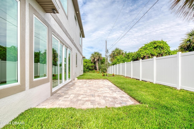 view of yard featuring a patio