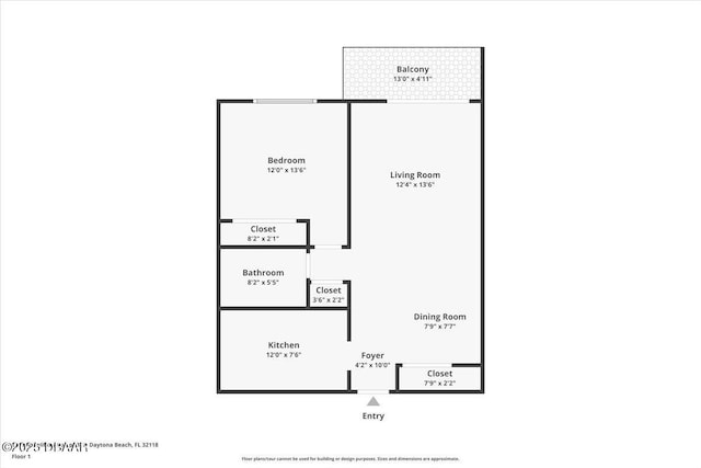 2711 N Halifax Ave Unit 372, Daytona Beach, FL 32118 - home floor plan