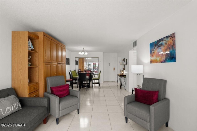 2711 N Halifax Ave Unit 372, Daytona Beach, FL 32118 - living area featuring a chandelier and light tile patterned floors