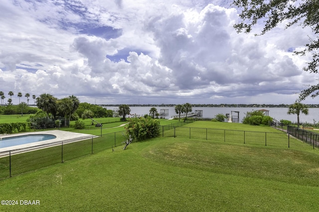 1199 N Halifax Ave, Daytona Beach, FL 32118 - view of yard with a water view