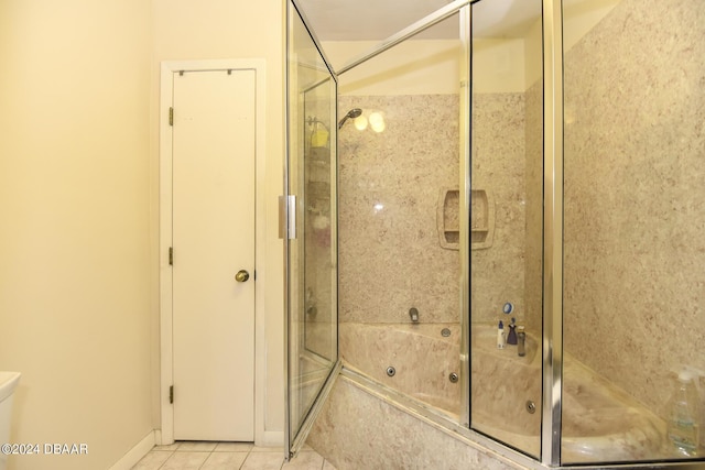 1199 N Halifax Ave, Daytona Beach, FL 32118 - bathroom with tile patterned floors and a combined bath / shower with jetted tub