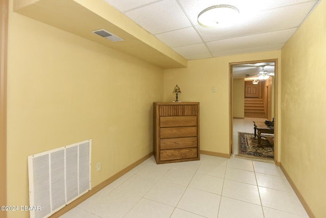 1199 N Halifax Ave, Daytona Beach, FL 32118 - corridor featuring a drop ceiling and light tile patterned floors