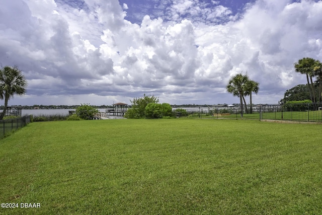 1199 N Halifax Ave, Daytona Beach, FL 32118 - view of yard featuring a water view