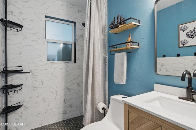 8 Camellia Dr, Ormond Beach, FL 32176 - full bath with vanity, toilet, and a shower stall