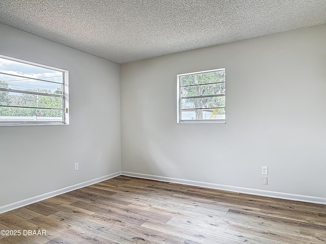 244 Oakleigh Dr, Deland, FL 32724 - spare room featuring wood finished floors, healthy amount of natural light, a textured ceiling, and baseboards