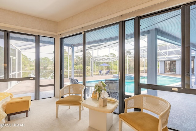 view of sunroom