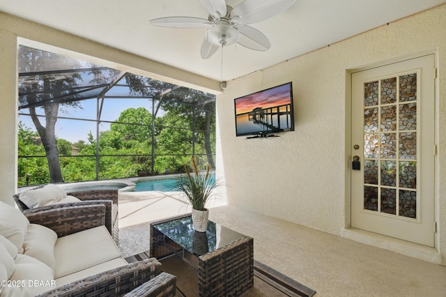 3348 Heath Dr, Deltona, FL 32725 - sunroom with a jacuzzi