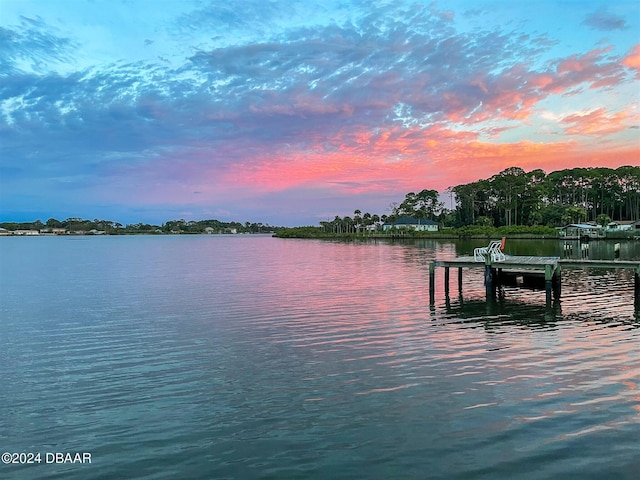 1949 Bayview Dr, New Smyrna Beach, FL 32168 - water view with a boat dock