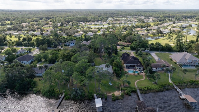 1949 Bayview Dr, New Smyrna Beach, FL 32168 - aerial view of property's location featuring a large body of water and nearby suburban area