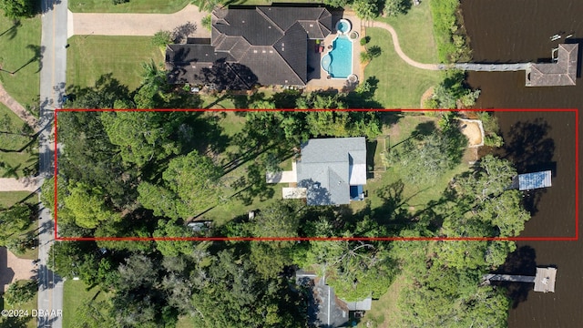 1949 Bayview Dr, New Smyrna Beach, FL 32168 - view of property location featuring a pool area and property parcel outlined