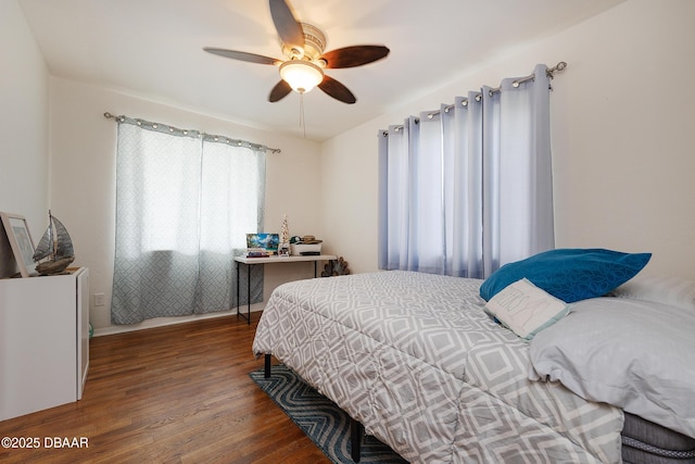 59 Arroyo Pkwy, Ormond Beach, FL 32174 - bedroom featuring wood finished floors and ceiling fan
