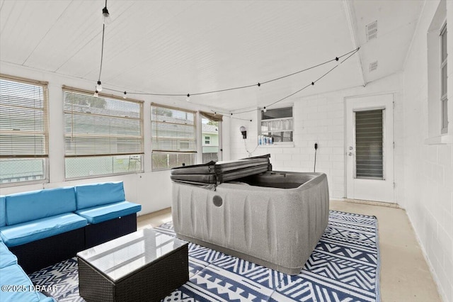 211 Fox Pl, Port Orange, FL 32127 - sunroom with outdoor lounge area