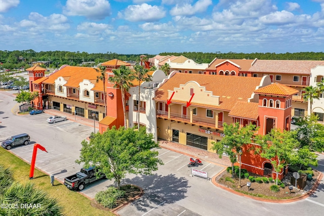 aerial view with a residential view