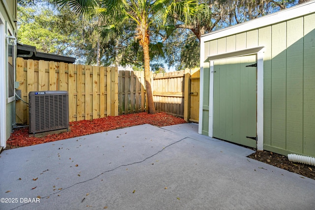 view of patio with cooling unit