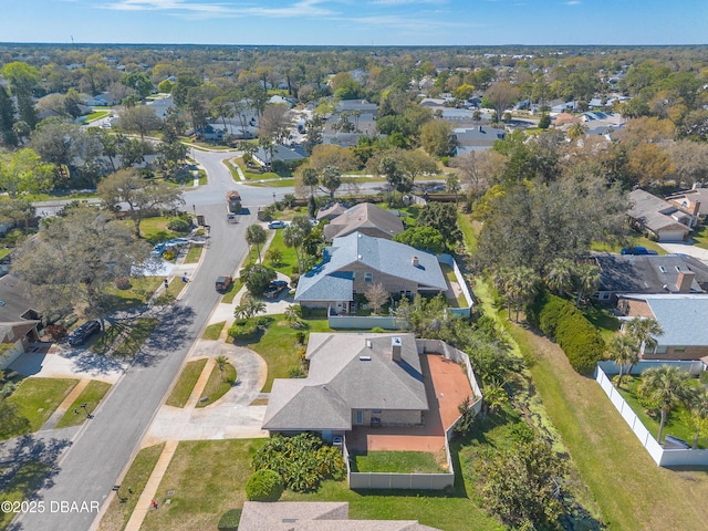 bird's eye view featuring a residential view