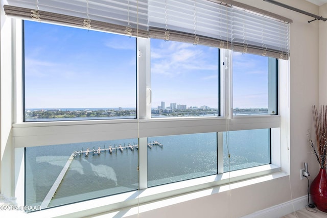241 Riverside Dr Unit 1401-2, Holly Hill, FL 32117 - detailed view of a water view, baseboards, and a city view