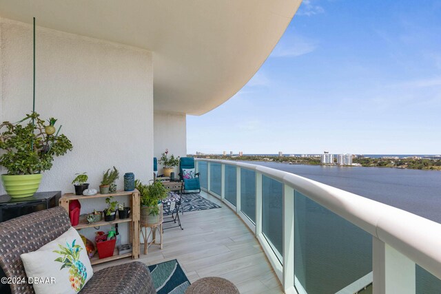 241 Riverside Dr Unit 1401-2, Holly Hill, FL 32117 - balcony featuring a water view