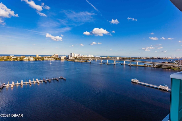 241 Riverside Dr Unit 1401-2, Holly Hill, FL 32117 - water view featuring a notable bridge