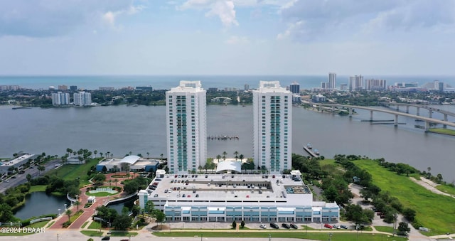 241 Riverside Dr Unit 1401-2, Holly Hill, FL 32117 - view of urban area with a large body of water and a notable bridge
