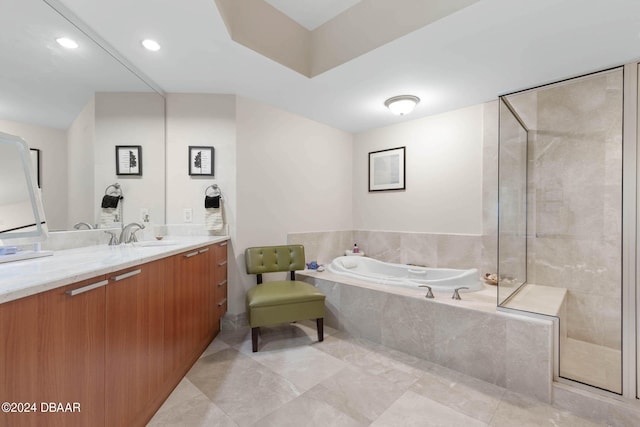 241 Riverside Dr Unit 1401-2, Holly Hill, FL 32117 - full bath with a bath, vanity, and a stall shower