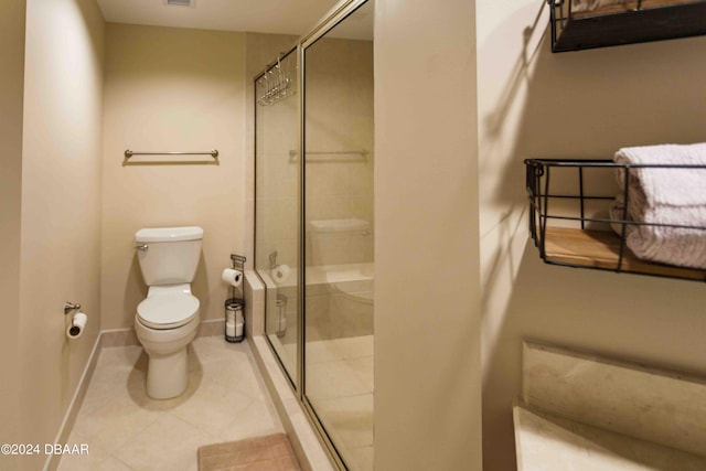 241 Riverside Dr Unit 1401-2, Holly Hill, FL 32117 - bathroom featuring a stall shower, toilet, and tile patterned floors