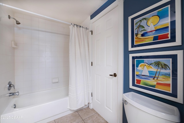 4545 S Atlantic Ave Unit 3704, Ponce Inlet, FL 32127 - bathroom with tile patterned flooring, shower / tub combo, and toilet