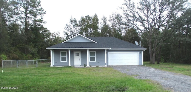 view of front facade featuring a garage and a porch