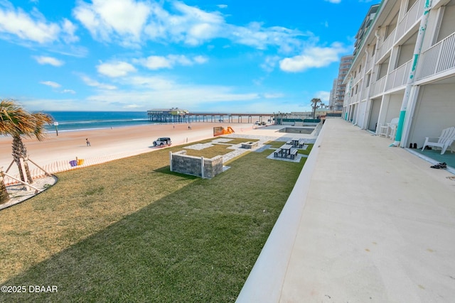 property view of water with a view of the beach