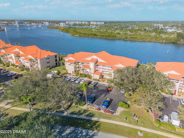460 Bouchelle Dr Unit 104, New Smyrna Beach, FL 32169 - bird's eye view with a water view
