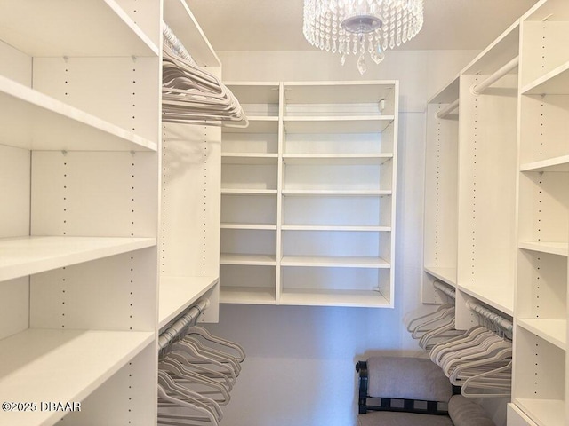 460 Bouchelle Dr Unit 104, New Smyrna Beach, FL 32169 - walk in closet with an inviting chandelier