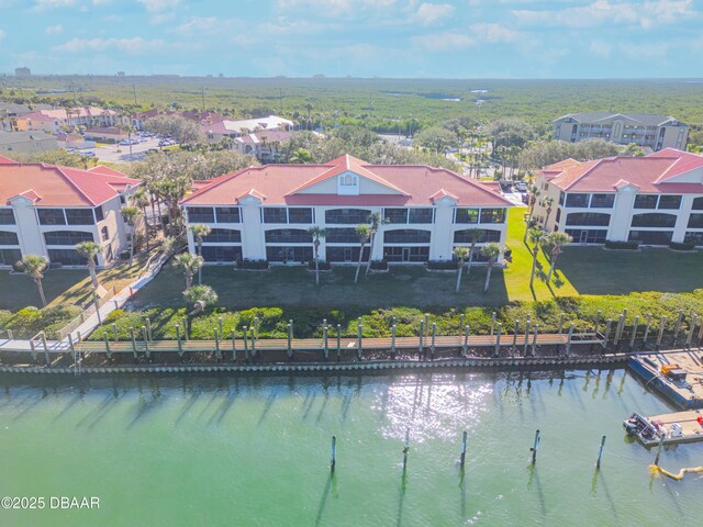 460 Bouchelle Dr Unit 104, New Smyrna Beach, FL 32169 - bird's eye view with a water view